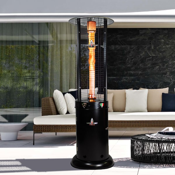 Lava Heat Italia The Opuslite 80.5" Cylindrical Glass Tube Outdoor